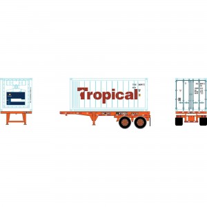 RTR 20' Chassis w Reefer Container Tropical