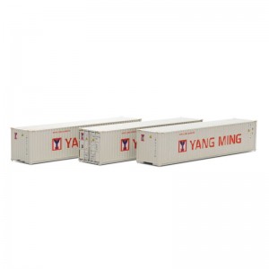 Athearn RTR 40' Corrugated Low Container, Yang Ming/New (3)