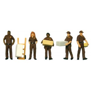 Walthers SceneMaster UPS Delivery Personnel pkg(5)